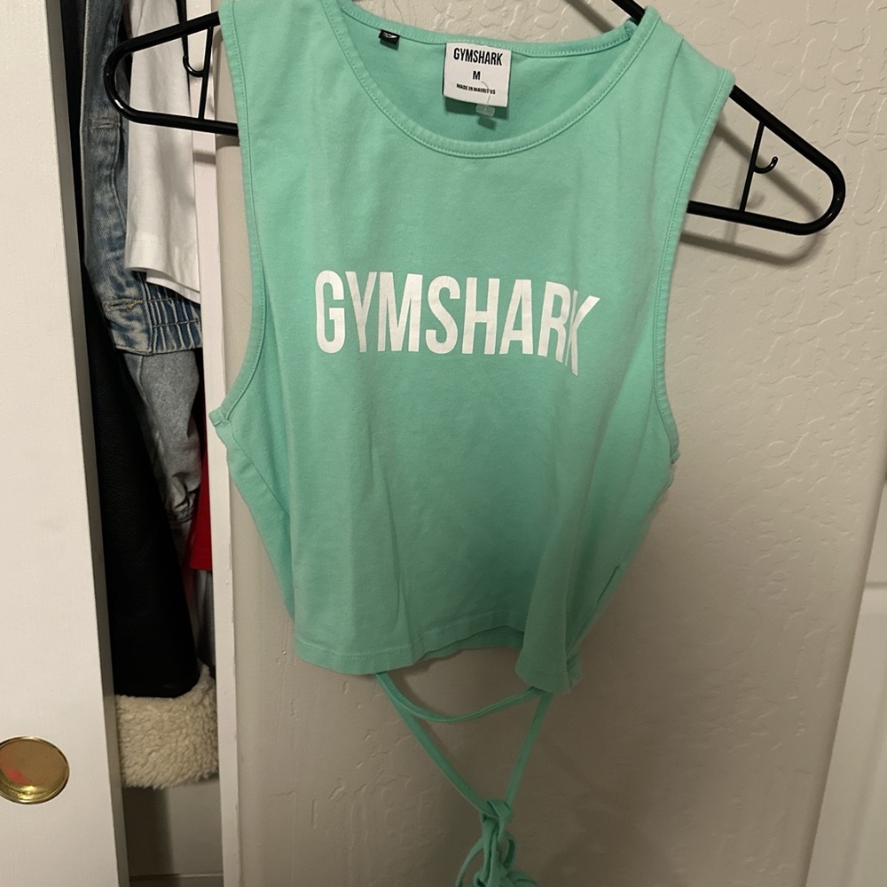 Gymshark Mint Green Tie up Top